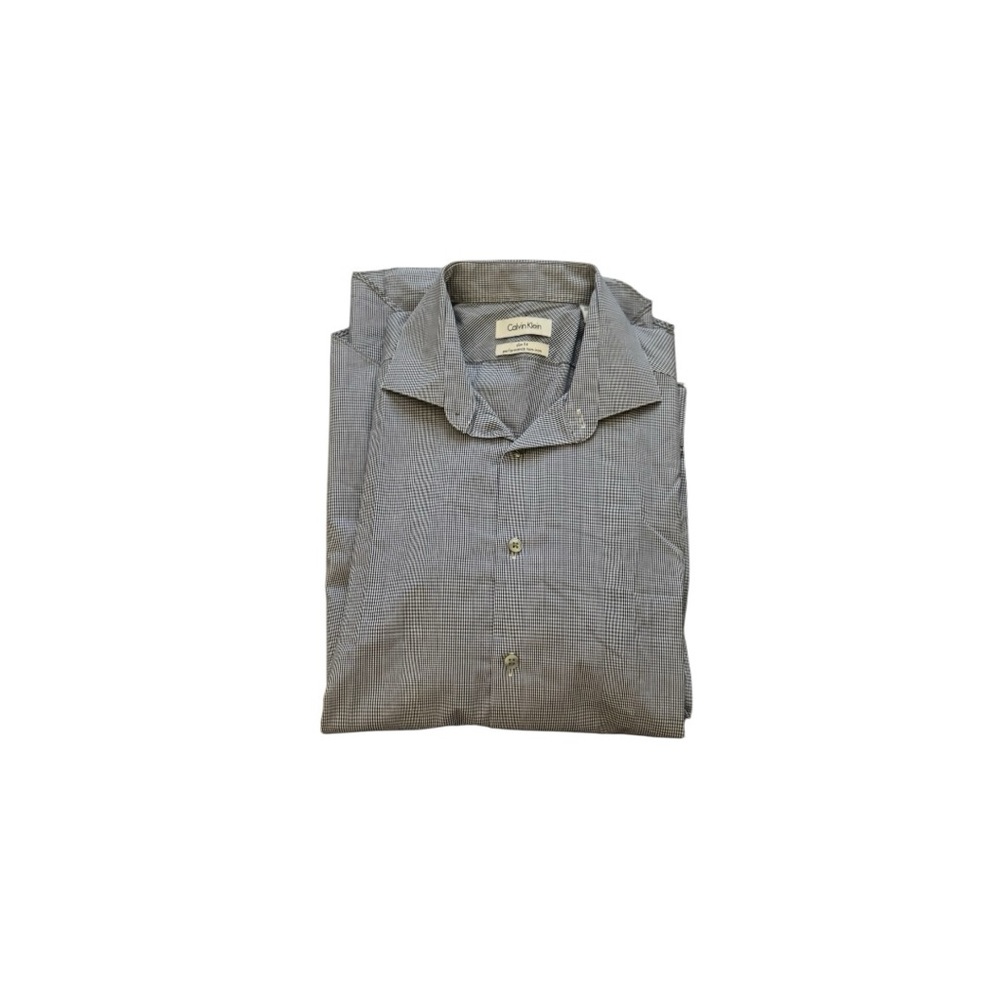 Calvin Klein Men's Micro-Check Button-Down Dress Shirt